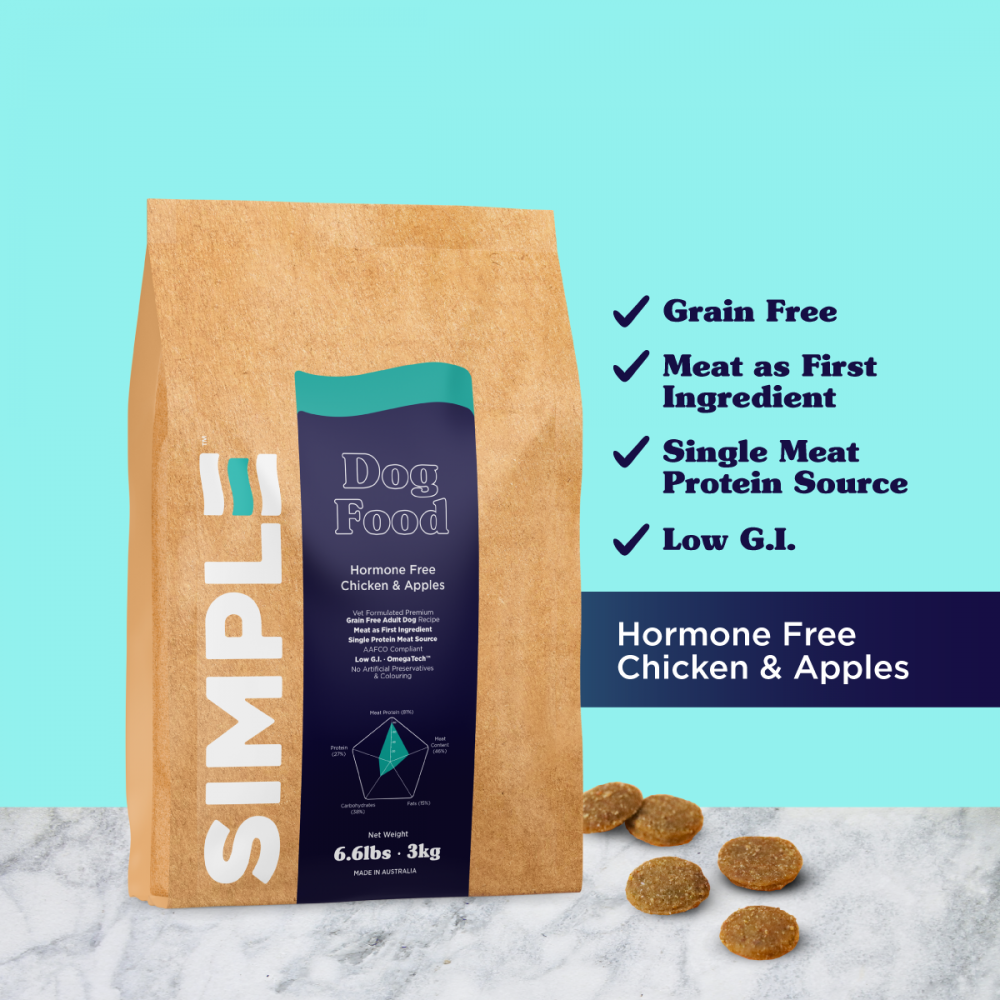 SIMPLE Hormone Free Chicken & Apples 18KG SIMPLE Hormone Free Chicken & Apples 18KG