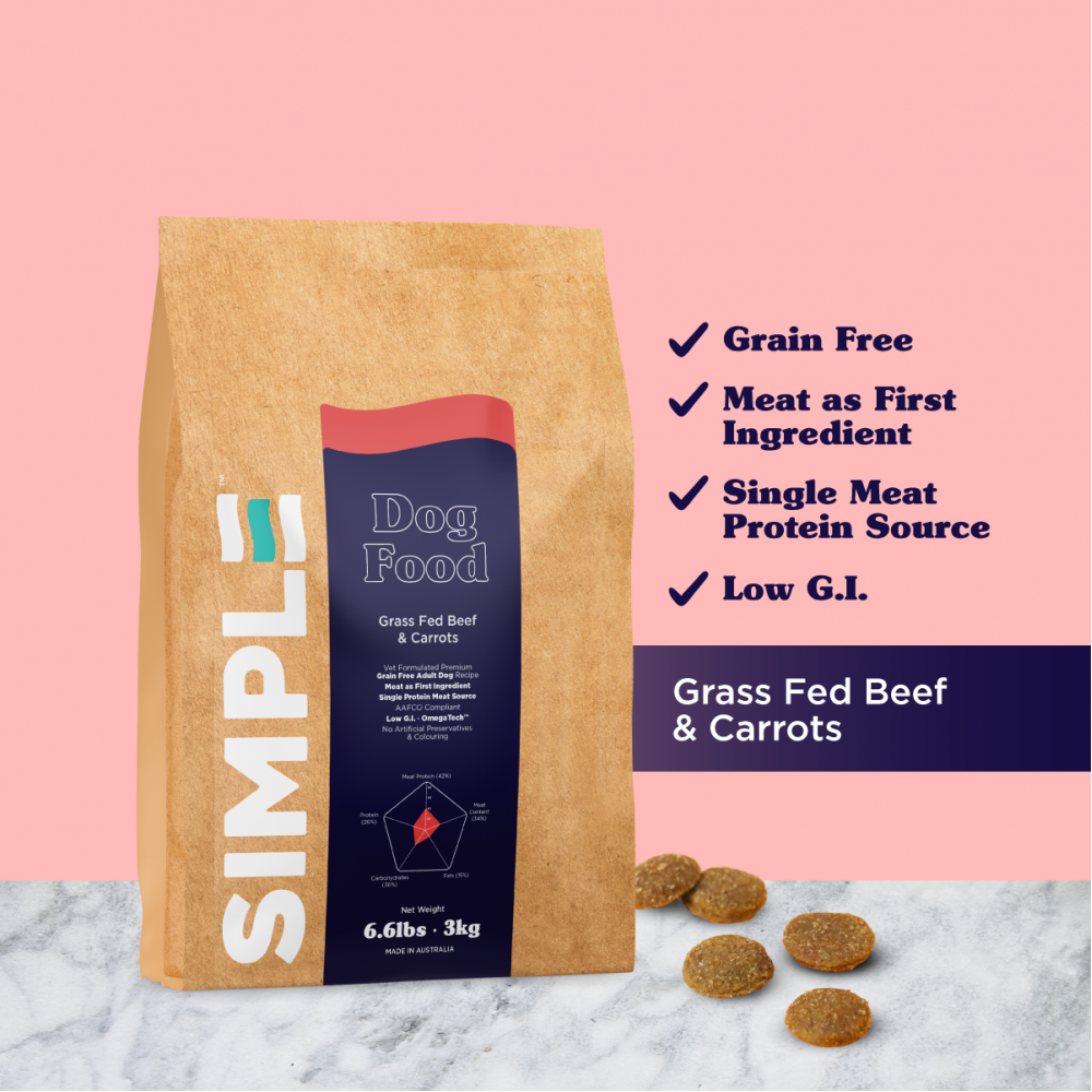 SIMPLE Grass Fed Beef & Carrots 18KG SIMPLE Grass Fed Beef & Carrots 18KG