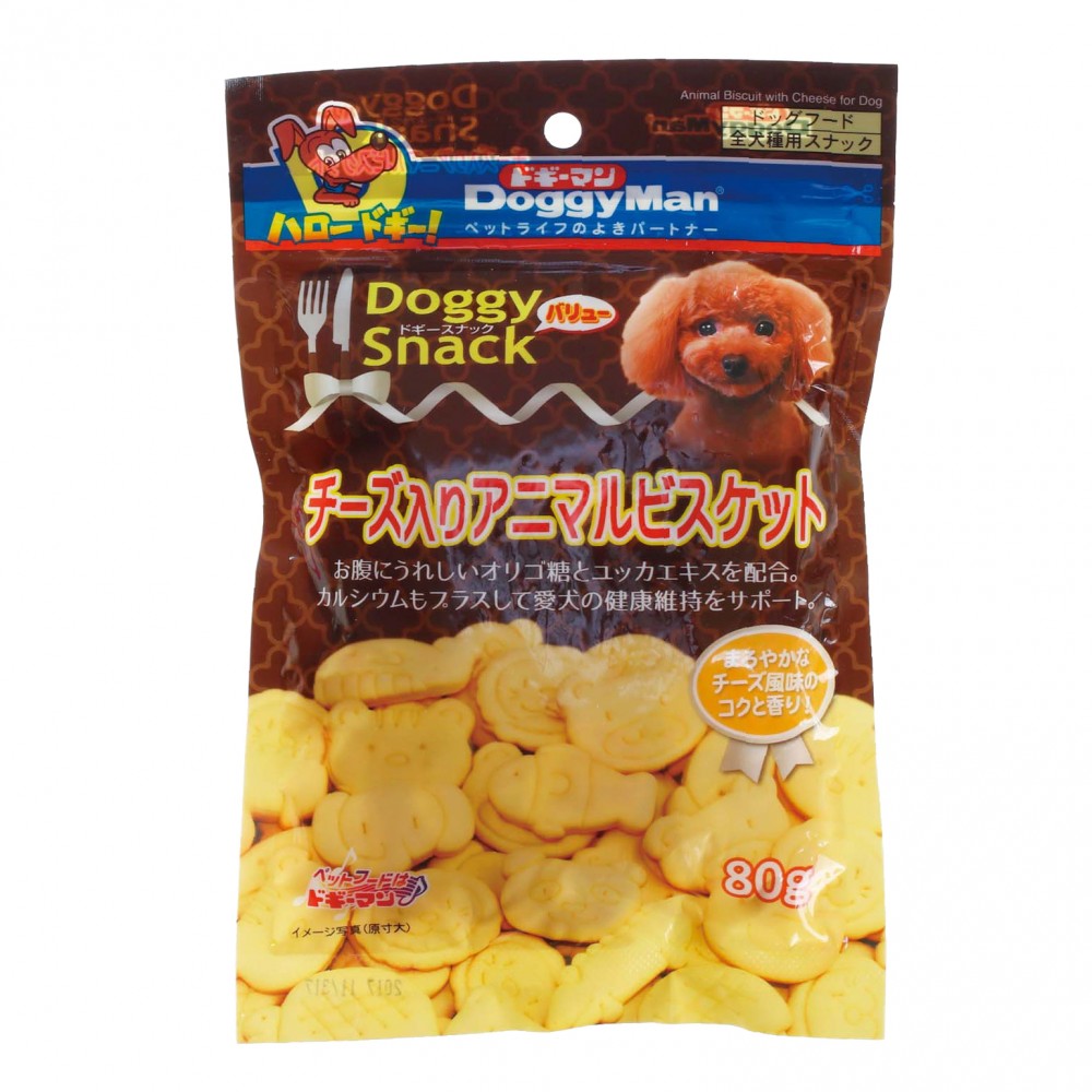 Doggyman Animal Biscuit with Cheese 80G Doggyman Animal Biscuit with Cheese 80G