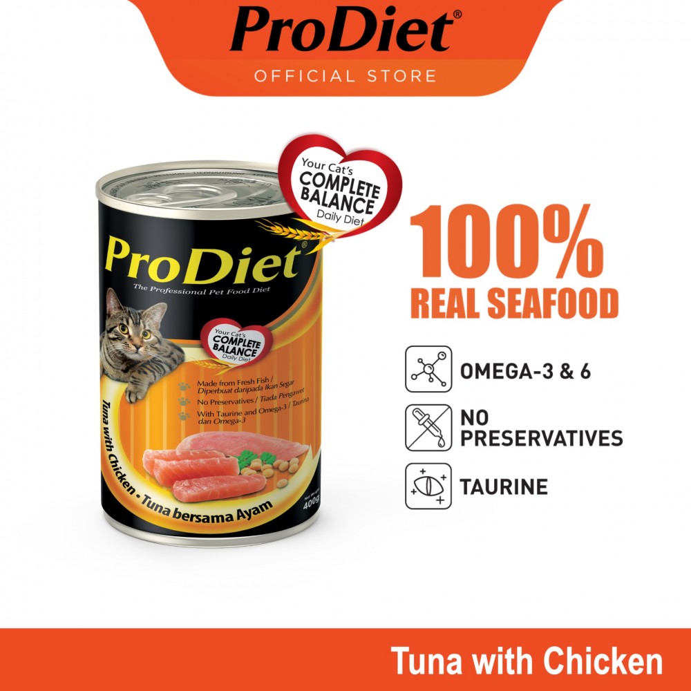 ProDiet 400G Chicken & Tuna Wet Cat Food X 1 Can ProDiet 400G Chicken & Tuna Wet Cat Food X 1 Can