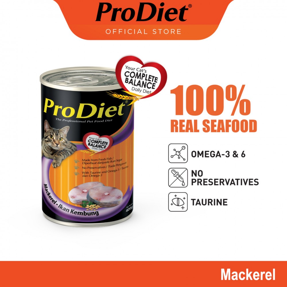 ProDiet 400G Mackerel Wet Cat Food X 1 Can ProDiet 400G Mackerel Wet Cat Food X 1 Can